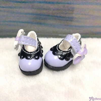 SHP112LPB 16cm Lati Yellow Mary Jane Strap Shoes Purple & Black 